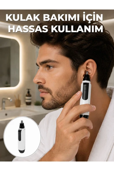 Hassas 3D Bıçaklı Kulak ve Burun Tıraş Makinesi Yeni Nesil ürün görseli 1