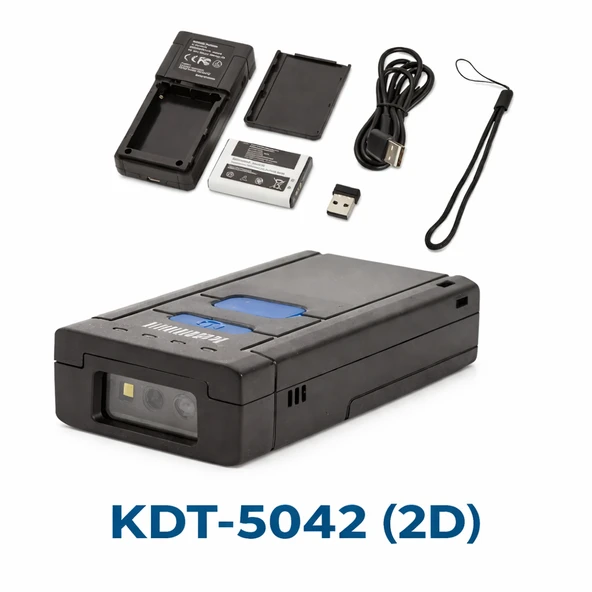 KDT-5042 (2D) Kablosuz Hafızalı Lazer Barkod Okuyucu (2.4G+USB+Bluetooth) ürün görseli 1