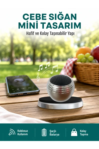 Cep Boy Bluetooth Hoparlör Güçlü Ses Çıkışı TWS Destekli Yeni Nesil ürün görseli 1