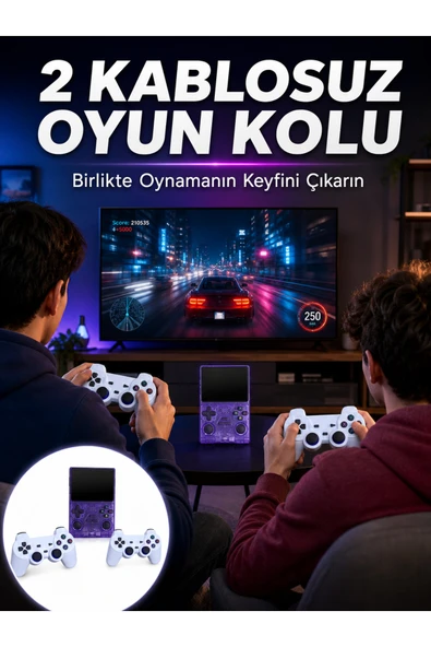 HDMI TV Bağlantılı Kablosuz Kollu Taşınabilir Oyun Konsolu ürün görseli 1