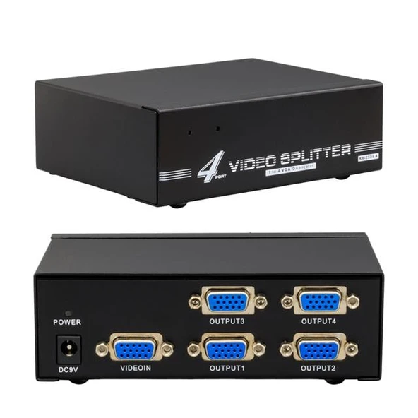 Powermaster PM-6228 4 Portlu 250 Mhz Monitör Çoklayıcı VGA Splitter Dağıtıcı ürün görseli 1