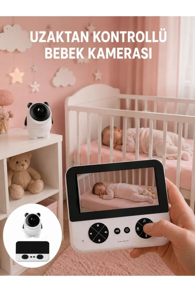Geniş Ekranlı Bebek Monitörü Ağlama Algılama Özellikli Yeni Nesil ürün görseli 1