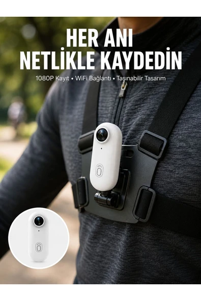 Suya ve Darbeye Dayanıklı Kompakt Spor Kamera 1080P Yeni Nesil ürün görseli 1