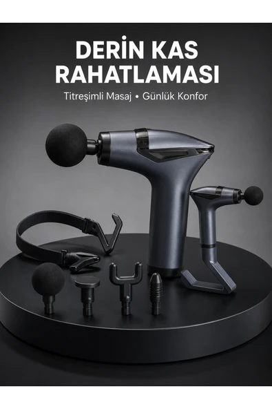 Taşınabilir 3in1 Masaj Aleti Şarjlı Titreşimli Esneme Bantlı Yeni Nesil ürün görseli 1