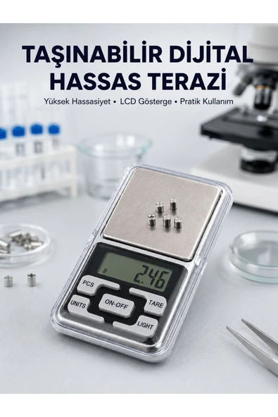 Hassas Tartım İçin Dijital Cep Terazisi Sayma Modlu Yeni Nesil ürün görseli 1
