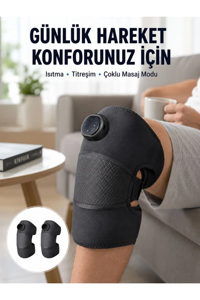 3 Seviyeli Titreşimli Isıtmalı Diz Bakım Masaj Cihazı Yeni Nesil ürün görseli 1