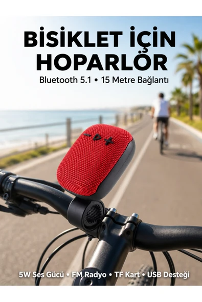 Taşınabilir Bluetooth Hoparlör Suya Dayanıklı Kumaş Kaplama ürün görseli 1