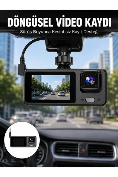 Full HD 3 Kanallı Araç Kamerası  Akıllı Çözümlerle Sürüş Yeni Nesil ürün görseli 1