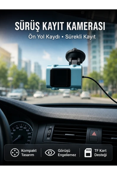Araç Ön Cam Kamerası Sürüş Güvenliği İçin Video Kayıt Yeni Nesil ürün görseli 1