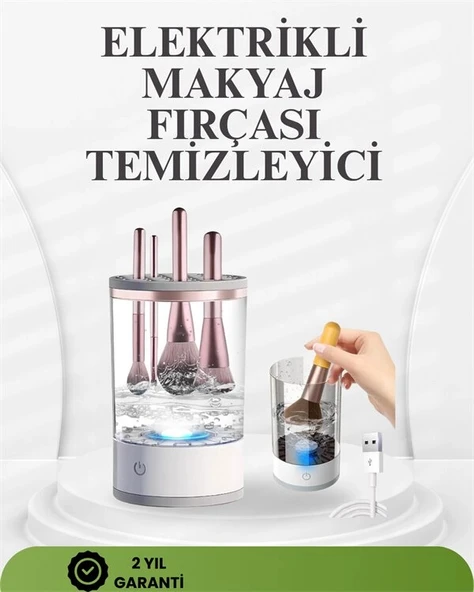 Taşınabilir, Sessiz ve Güçlü Makyaj Fırçası Temizleme Makinesi ürün görseli 1