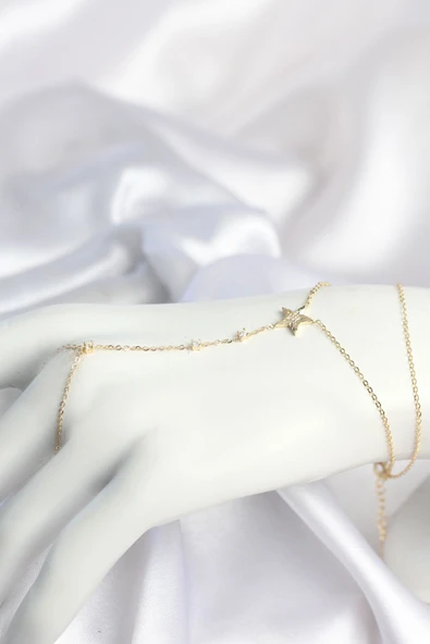 Gold Renk Yıldız Model Pirinç Kadın Şahmeran ürün görseli 1