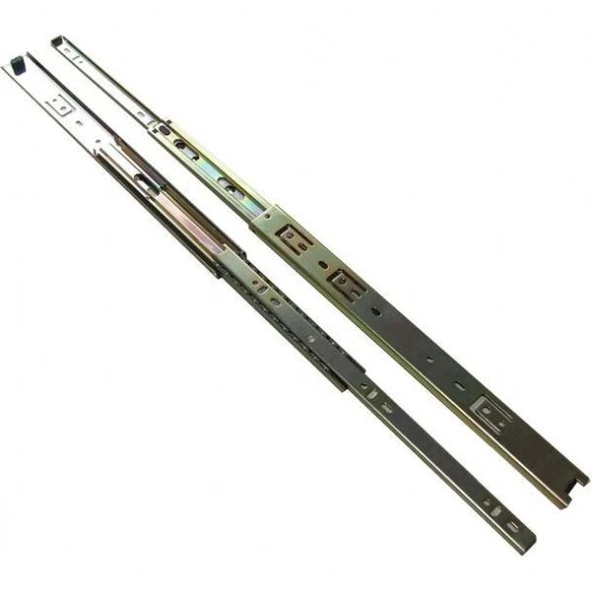 Serio 30 mm genişlik 50 cm teleskopik bilyalı çift açılım çekmece rayı ürün görseli 1