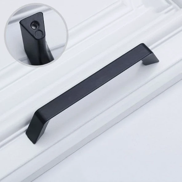 Marelli TERRA BLACK siyah 128 mm mobilya dolap kulbu ürün görseli 1
