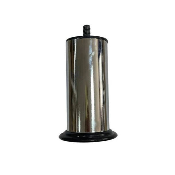 Krom rengi kalın sağlam metal 12 CM KALIN SOMUNLU Metrik 10, kalın dış baza ayağı ürün görseli 1