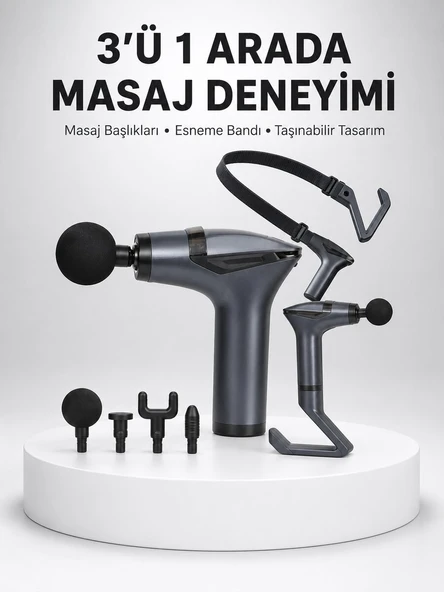 Titreşimli Şarjlı Masaj Aleti 3in1 Fonksiyonel Çok Amaçlı Model Yeni Nesil ürün görseli 1