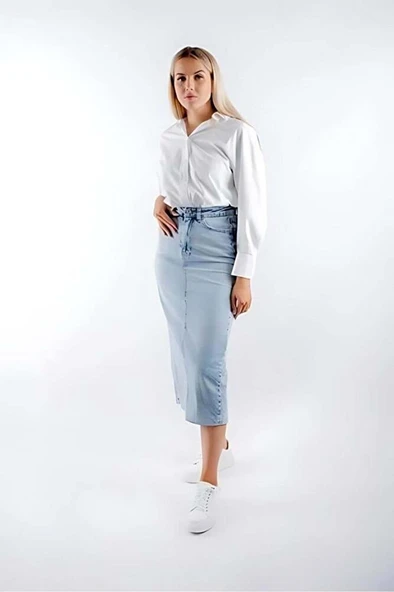Kadın Beyaz Oversize Gömlek ürün görseli 1