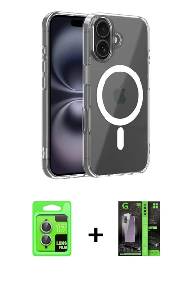 MARSİLYAN™- iPhone 17 Kılıf Ahenk Minimal Serisi - Siyah 360 Mat Full Body Arka Koruyucu + Raze Metal Kamera Lens - AKMI ürün görseli 1