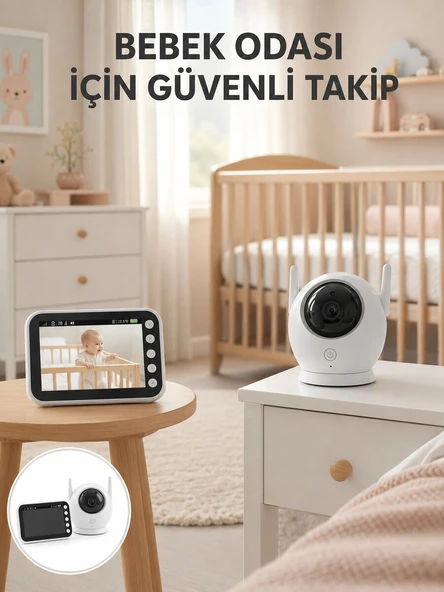 Canlı İzleme Özellikli Ortam Dinlemeli Bebek Monitörü Yeni Nesil ürün görseli 1