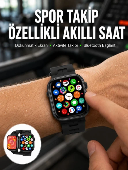 Akıllı Saat Çağrı Cevaplama Müzik Dinleme Plastik Kordon Mesaj Bildirimleri Yeni Seri ürün görseli 1