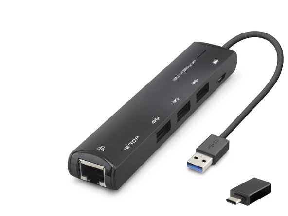 Usb Type-c 3.2 Gen1 Hub Gigabit Lan 4 Port 5 Gbps Siyah HDX7897 ürün görseli 1