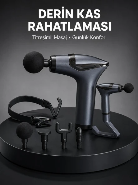 Taşınabilir 3in1 Masaj Aleti Şarjlı Titreşimli Esneme Bantlı Yeni Nesil ürün görseli 1