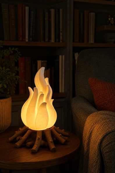 Kamp Ateşi Lambası IGNORA Entegre Alev Efektli 3 Işık Modlu 26 cm - Resim 6