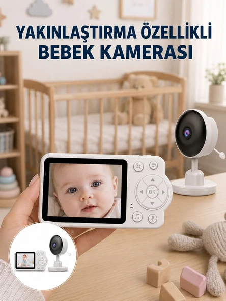 Bebek Monitörü Cry Detection ve HD Gece Görüş Destekli Yeni Nesil ürün görseli 1
