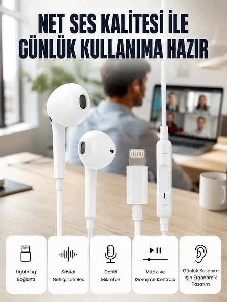 Derin Bas ve Net Ses Özellikli Kulak İçi Kulaklık Yeni Nesil ürün görseli 1