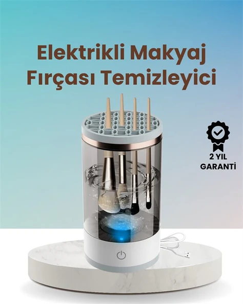 USB Şarjlı Derin Temizlik Makyaj Fırçası Yıkama Makinesi ürün görseli 1