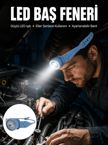 Suya Dayanıklı LED Kafa Lambası Outdoor Kullanım Yeni Nesil ürün görseli 1