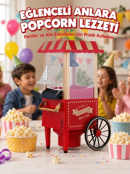 5 Dakikada Popcorn Hazırlayan Yağsız Patlatma Makinesi ürün görseli 1