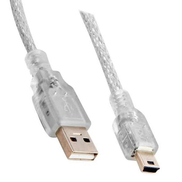 Powermaster USB 2.0 Şeffaf 3 Metre Mini 5 Pin Kablo ürün görseli 1