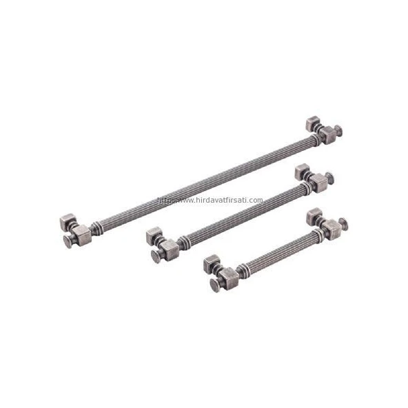 Doğanlar AL344 ekselans antik gümüş mobilya kulp kulbu 128 mm ürün görseli 1