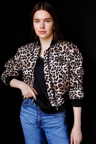Kadın Premium Bomber Ceket - Resim 4