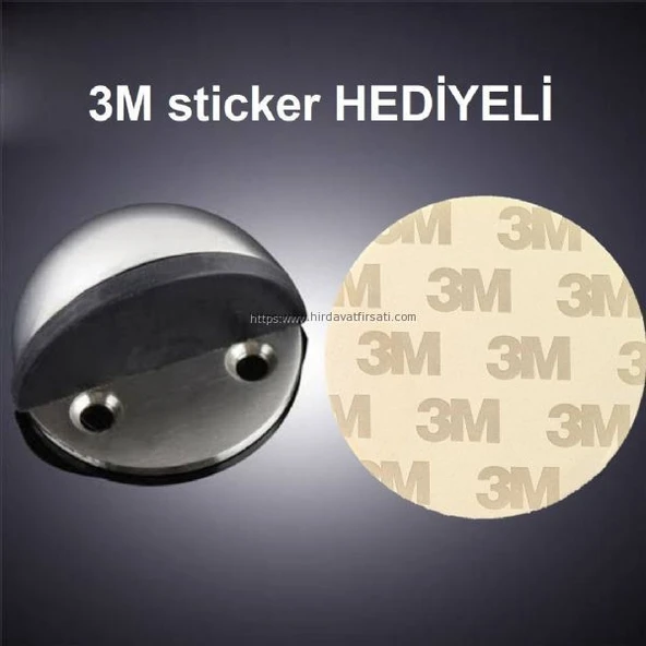Marelli inox yarım ay tipi saten yer tamponu 3M sticker HEDİYELİ ürün görseli 1