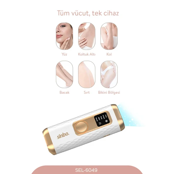 Sinbo IPL Buz Lazer Epilasyon Cihazı - 5 Farklı Mod - Tüm Vücut Uyumlu ürün görseli 1