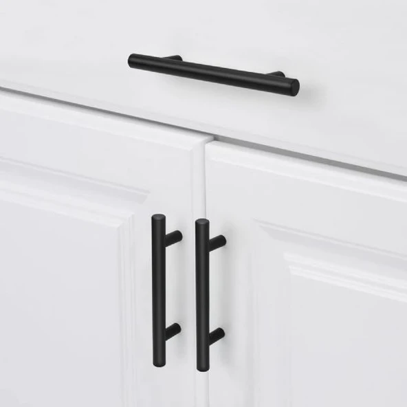 Marelli 128 mm SİYAH paslanmaz boy kulp mobilya kulbu - Resim 3