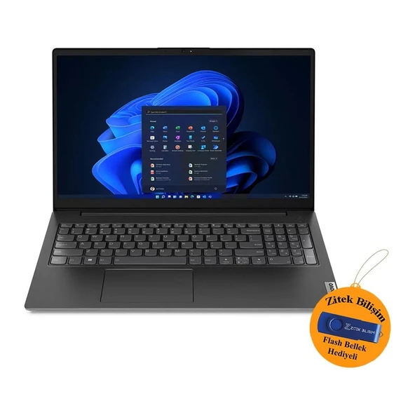 Lenovo V15 Gen4 I7-1355U 40 GB Ram 2 Tb SSD Freedo 15.6" FHD Taşınabilir Bilgisayars 83A1003NTX ZI708 + Zitek 16 GB Flash Bellek ürün görseli 1