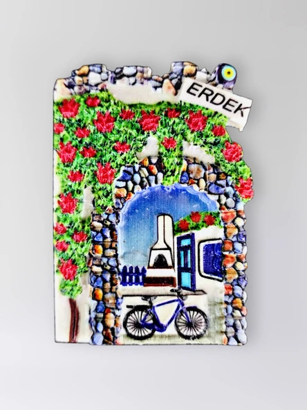 ERDEK Polyester Kabartmalı Magnet 5,5 x 7 cm Dekoratif Hediyelik Buzdolabı Süsü (Kod:1538) ürün görseli 1