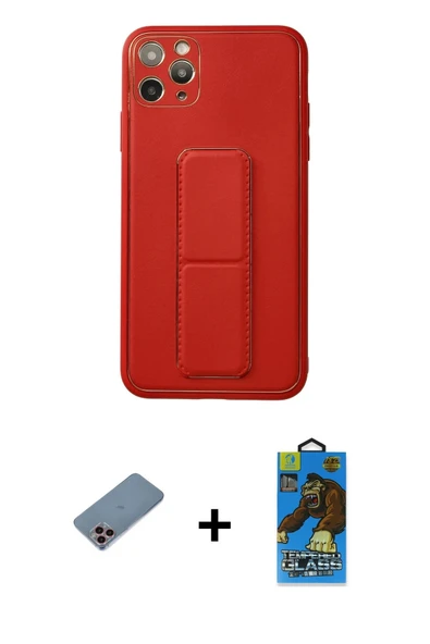 MARSİLYAN™- iPhone 11 Pro Max Kılıf Akış Doku - Siyah 18D Cam Ekran Koruyucu + Shine Kamera Lens Koruma Cam - PE ürün görseli 1