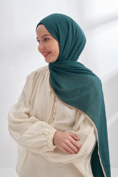 Müslin Biyeli Şal  ASM3352 - Resim 9