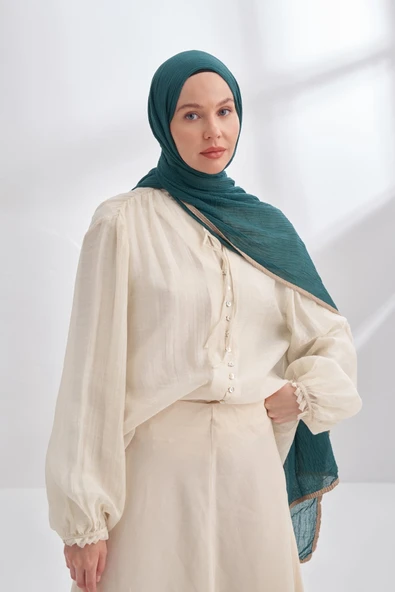 Müslin Biyeli Şal  ASM3352 - Resim 8