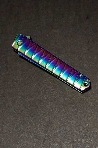 DepoTrend Samuray Rainbow Yarı Otomatik Tanto Çakı (20 cm) ürün görseli 1