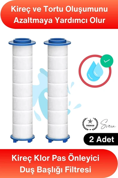 #Filtre 2 Adet Duş Başlığı Filtresi Kireç Klor Pas Önleyici Yedek Filtre Seti Pamuk Su Arıtma Kartuşu Standart Uyum Bany ürün görseli 1