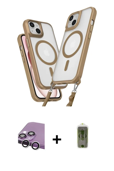 MARSİLYAN™- iPhone 14 Kılıf Atlas Doku Koleksiyonu - Siyah Joko Magic 5D Hayalet Cam + Raze Metal Kamera Lens - GS ürün görseli 1
