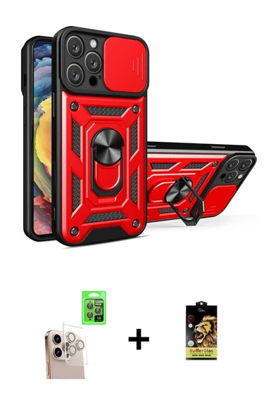 MARSİLYAN™- iPhone 16 Pro Max Kılıf Ahenk Klasik - Siyah Buffer Cam Ekran Koruyucu + Raze Metal Kamera Lens - NLGY ürün görseli 1