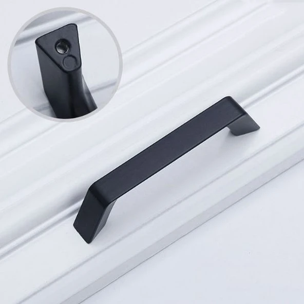 Marelli TERRA BLACK siyah 96 mm mobilya dolap kulbu ürün görseli 1