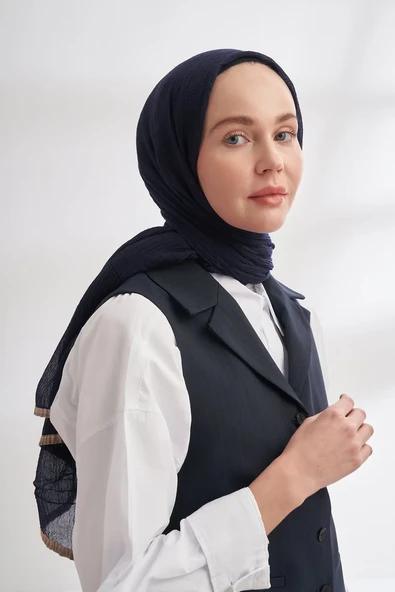 Müslin Biyeli Şal  ASM3352 - Resim 4