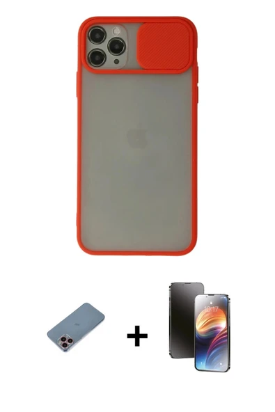 MARSİLYAN™- iPhone 11 Pro Kılıf Vadi Çizgi - Siyah 3D Antistatik Mat Seramik Nano Ekran Koruyucu + Shine Kamera Lens Kor ürün görseli 1