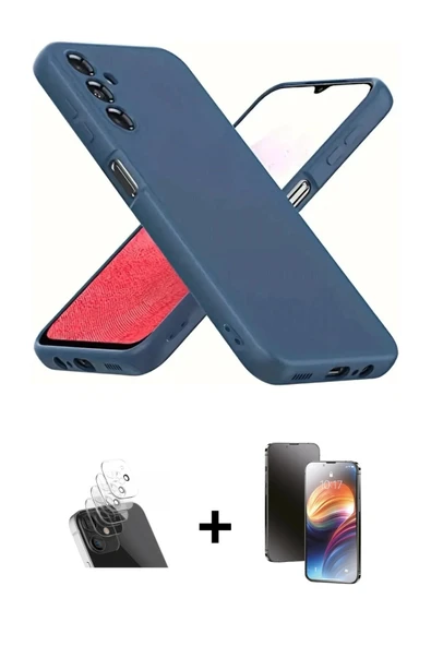MARSİLYAN™- Galaxy A34 5G Kılıf Kozmos Yansıma Özel Seri - Siyah 3D Antistatik Mat Seramik Nano Ekran Koruyucu + Kamera ürün görseli 1